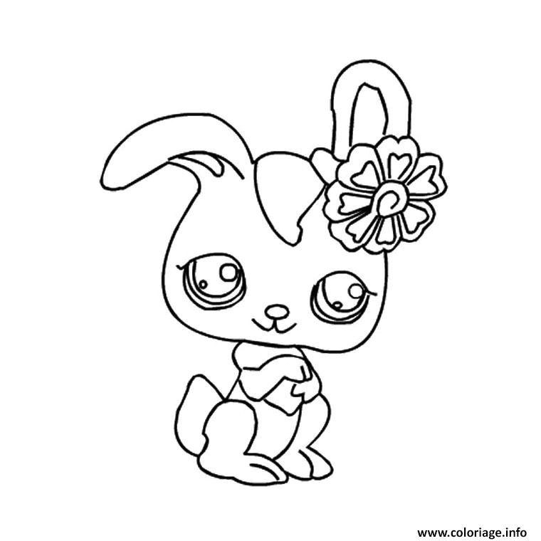 Coloriage De Lapin Mignon A Imprimer Coloriage Animaux Mignon Pet Shop Lapin Dessin