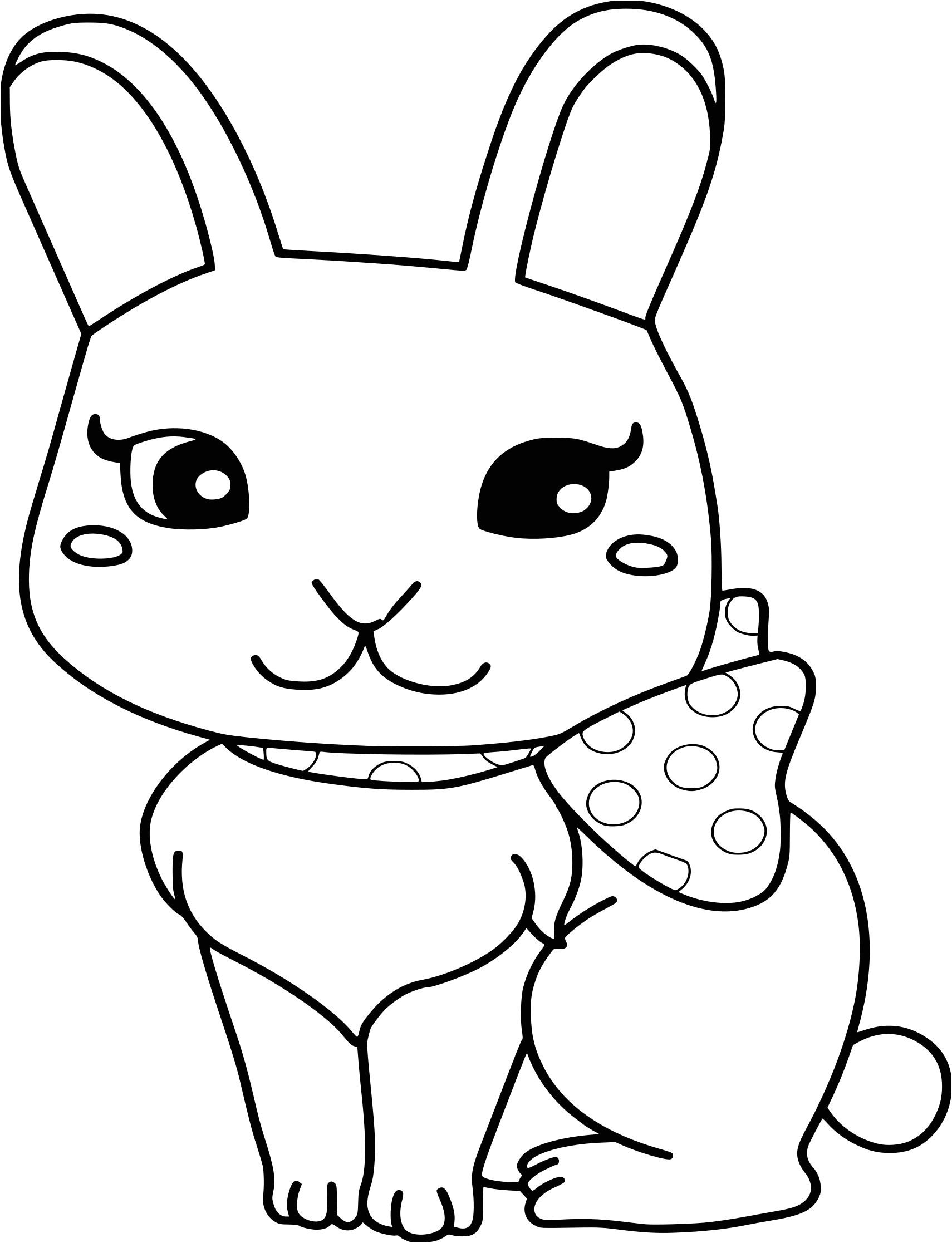 Coloriage De Lapin Mignon A Imprimer Dessin Un Lapin Kc66