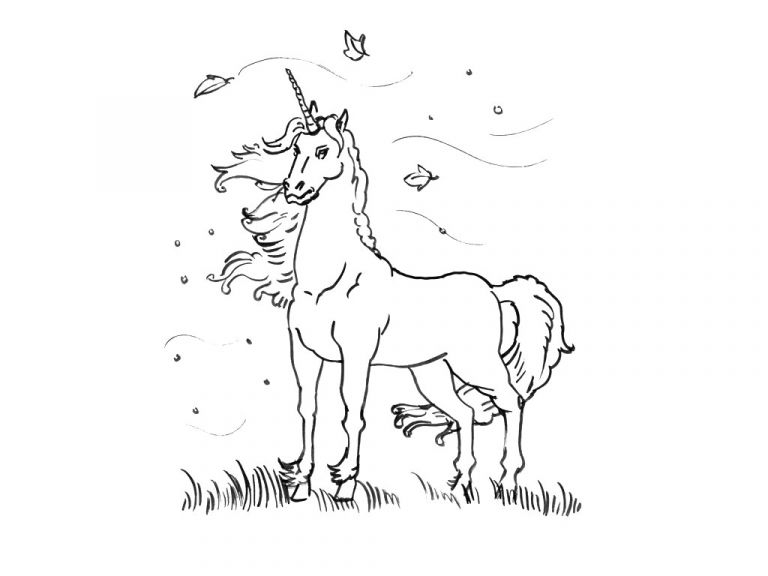 Coloriage De Licorne Sur Hugo L Escargot Coloriage Licornes Imprimer