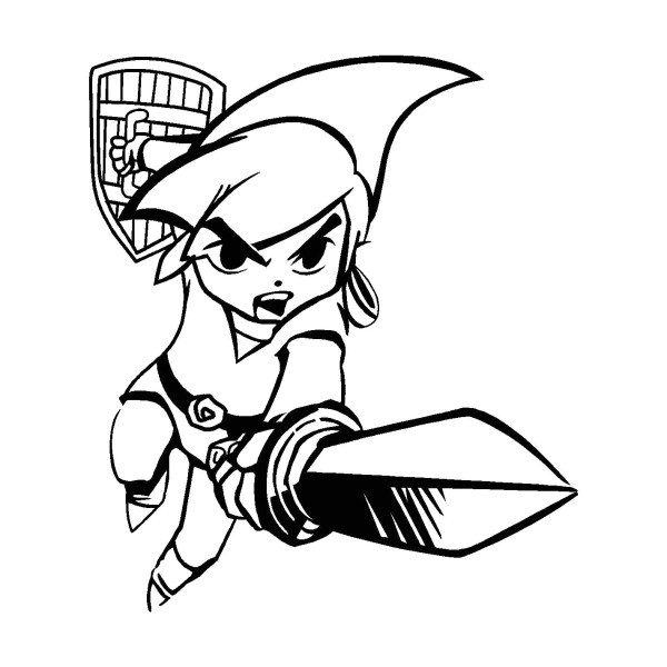 Coloriage De Link Et Zelda 53 Dessins De Coloriage Zelda à Imprimer Sur Laguerche