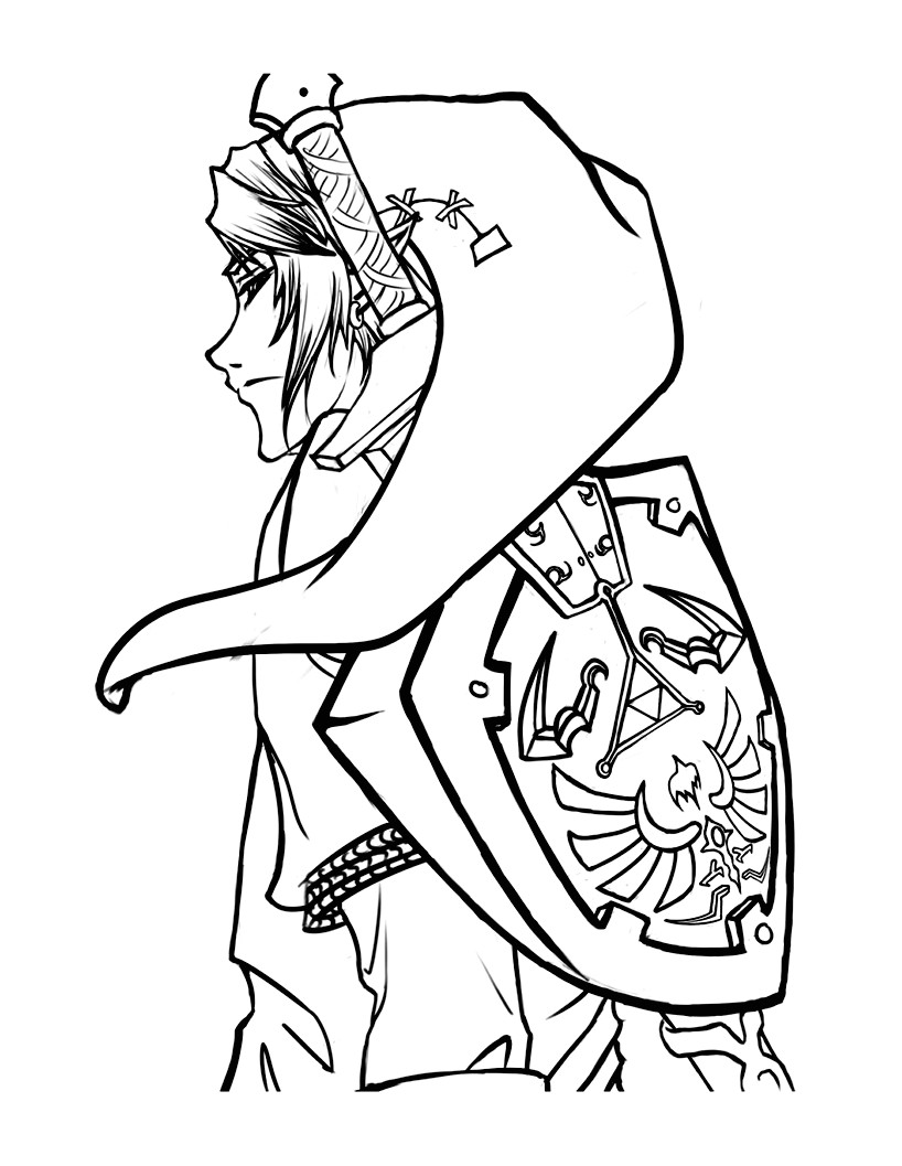 Coloriage De Link Et Zelda Zelda Nintendo 8 Coloriage Zelda Coloriages Pour Enfants