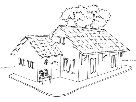 Coloriage De Maison Avec Jardin Coloriage Maison 5 Coloriage Maison Coloriages Maison
