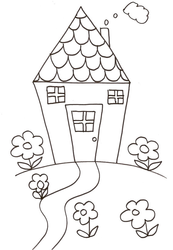 Coloriage De Maison Avec Jardin Coloriage Maison Avec Jardin Dessin Gratuit à Imprimer