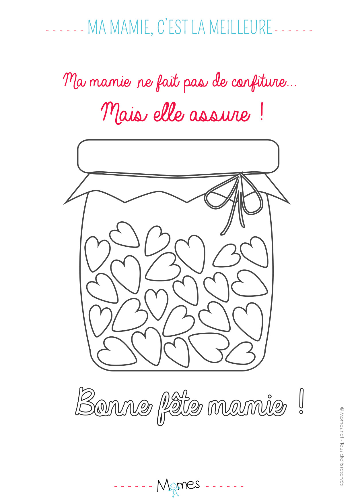 Coloriage De Mamie A Imprimer Coloriage Ma Mamie C Est La Meilleure Confiture Momes