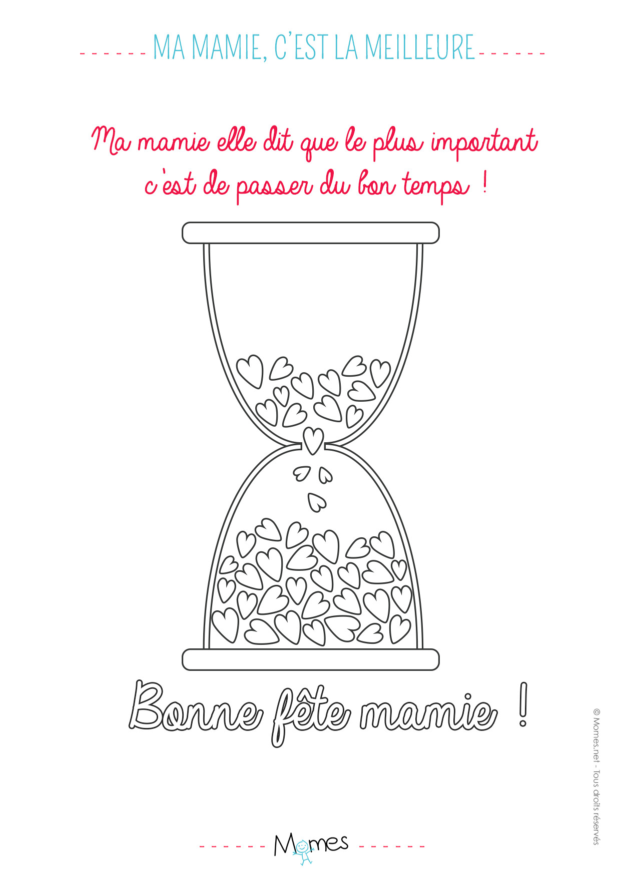Coloriage De Mamie A Imprimer Coloriage Mamie C Est La Meilleure Bontemps Momes