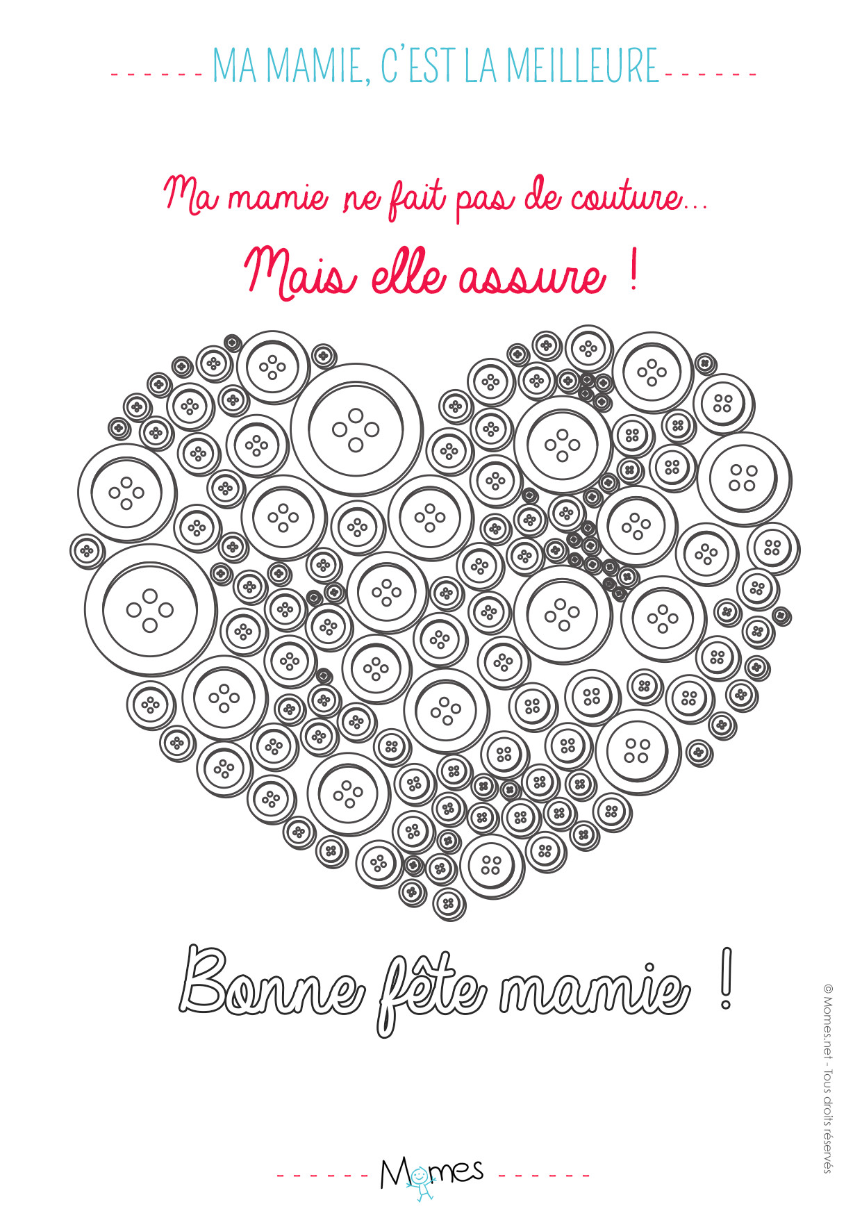 Coloriage De Mamie A Imprimer Coloriage Mamie C Est La Meilleure Couture Momes