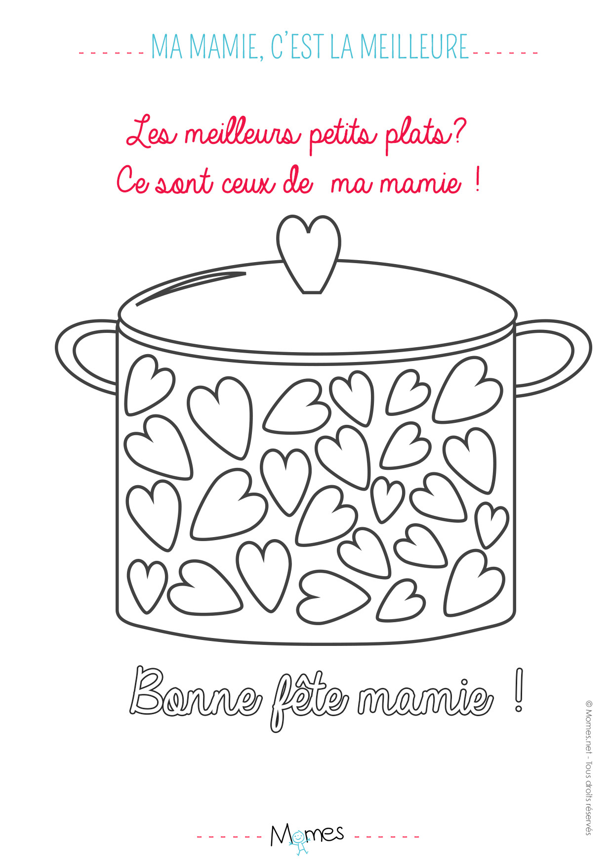 Coloriage De Mamie A Imprimer Coloriage Mamie C Est La Meilleure Petits Plats Momes
