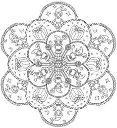 Coloriage De Mandala De Noel 8 Meilleures Images Du Tableau Dessins Mandala