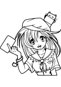 Coloriage De Manga De Fille Coloriage204 Coloriage De Manga A Imprimer