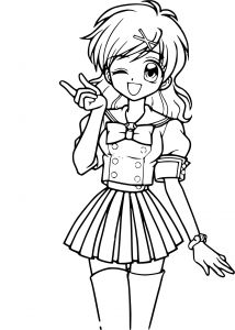 Coloriage De Manga De Fille Meilleur De Image De Manga Fille A Imprimer
