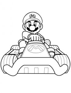 Coloriage De Mario Bros A Imprimer Gratuit Dessins Gratuits   Colorier Coloriage Mario Kart  