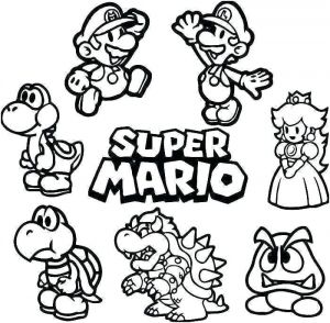 Coloriage De Mario Luigi Coloriage Mario Luigi Beau Coloriage Mario Et Luigi Ideas