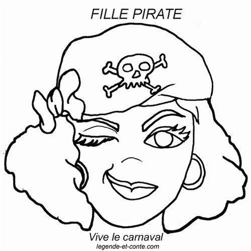 Coloriage De Masque De Fille Colorions Carnaval
