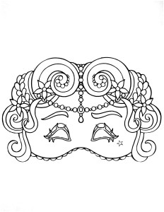 Coloriage De Masque De Fille Masque Africain Coloriage De Masques Coloriages Pour