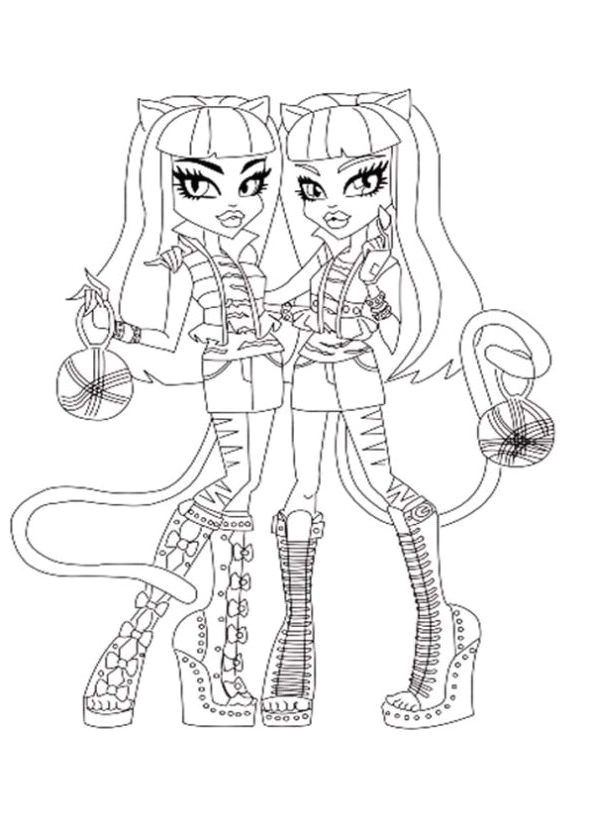 Coloriage De Monster High Ausmalbilder Monster High Operetta toralei Stripe ist Ein