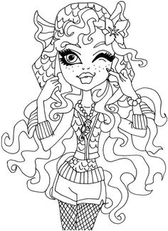 Coloriage De Monster High Lagoona Die 9 Besten Bilder Von Drucken