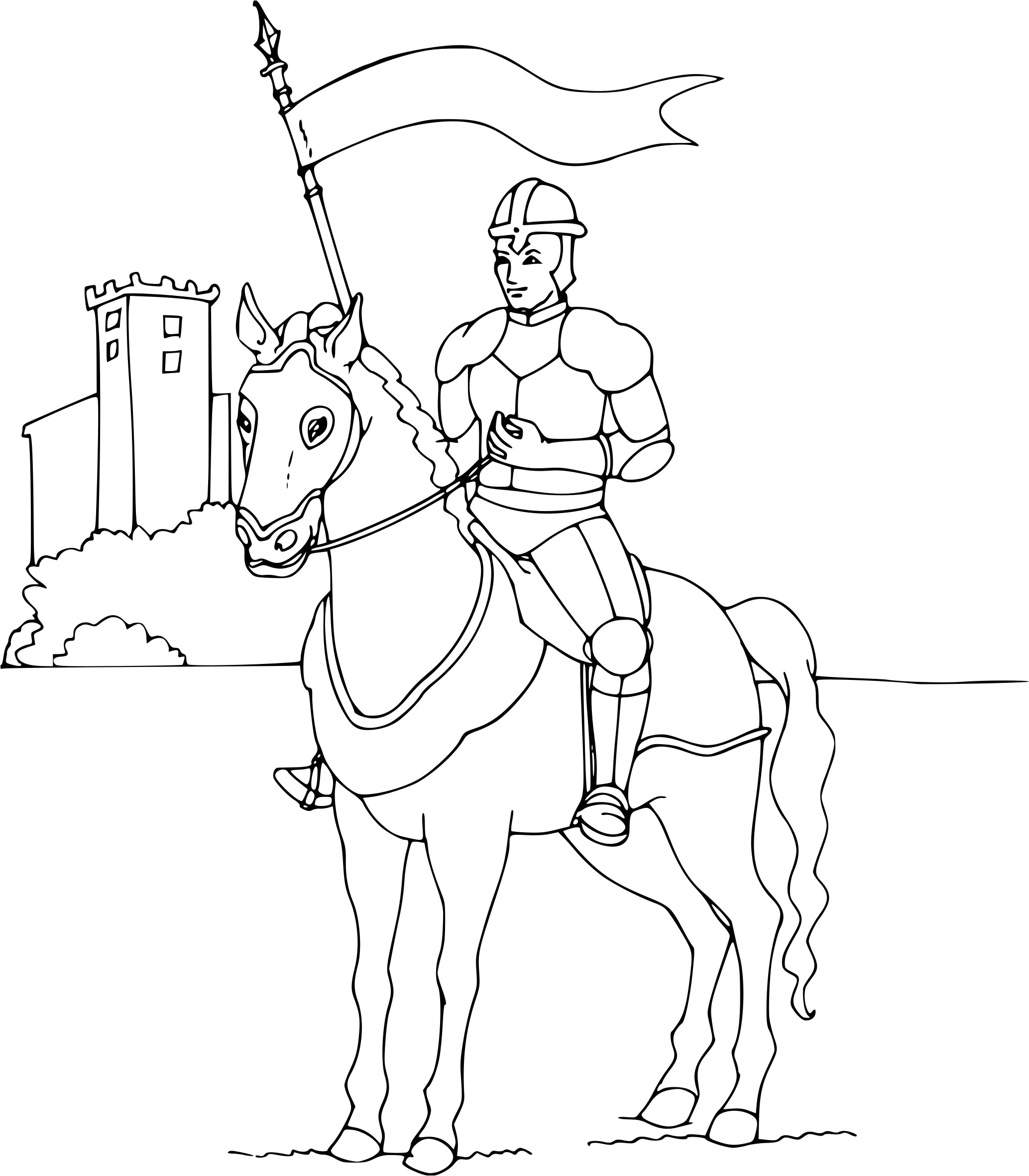 Coloriage De Moyen Age Coloriage Chevalier Moyen Age Dessin à Imprimer Sur