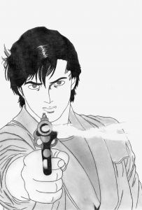 Coloriage De Nicky Larson Dessin Nicky Larson City Hunter Pencildrawing