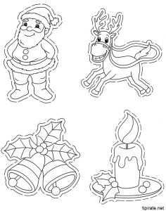 Coloriage De Noel A Decouper Dessins De Noël à Colorier Et à Découper Tipirate