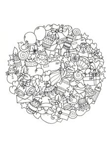 Coloriage De Noel Adulte A Imprimer Coloriage Mandala Noel Flocons De Neiges Dessin Regarding