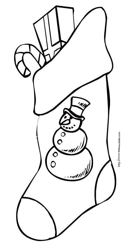 Coloriage De Noel Chaussette Chaussette Explication Tête à Modeler Du Mot Chaussette