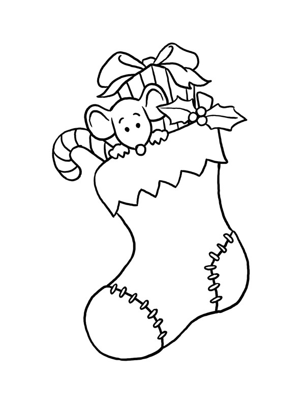 Coloriage De Noel Chaussette Chausson Chaussette Trendyyy