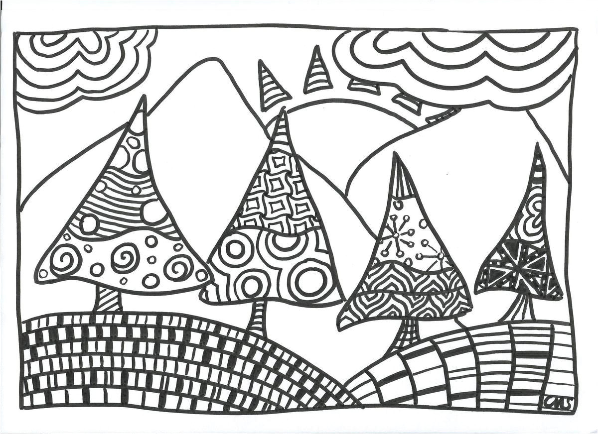 Coloriage De Noel Cm2 Coloriage Les Sapins