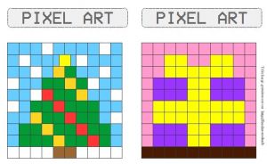Coloriage De Noel Cm2 Pixel Art Mod¨le Facile