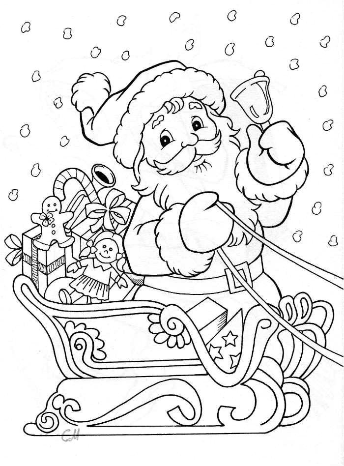Coloriage De Noel Pere Noel Coloriages Noël à Imprimer Gratuitement