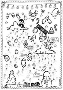 Coloriage De Noel Pour Les Petits Un Magnifique Doodle De No L Réalisé Par Tipivoine
