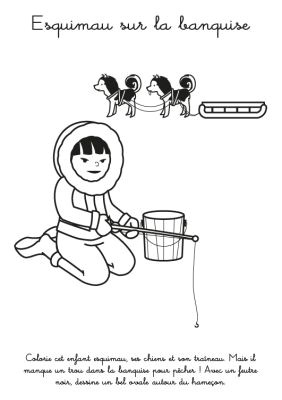 Coloriage De Nounours à Imprimer Coloriage Esquimau   Imprimer