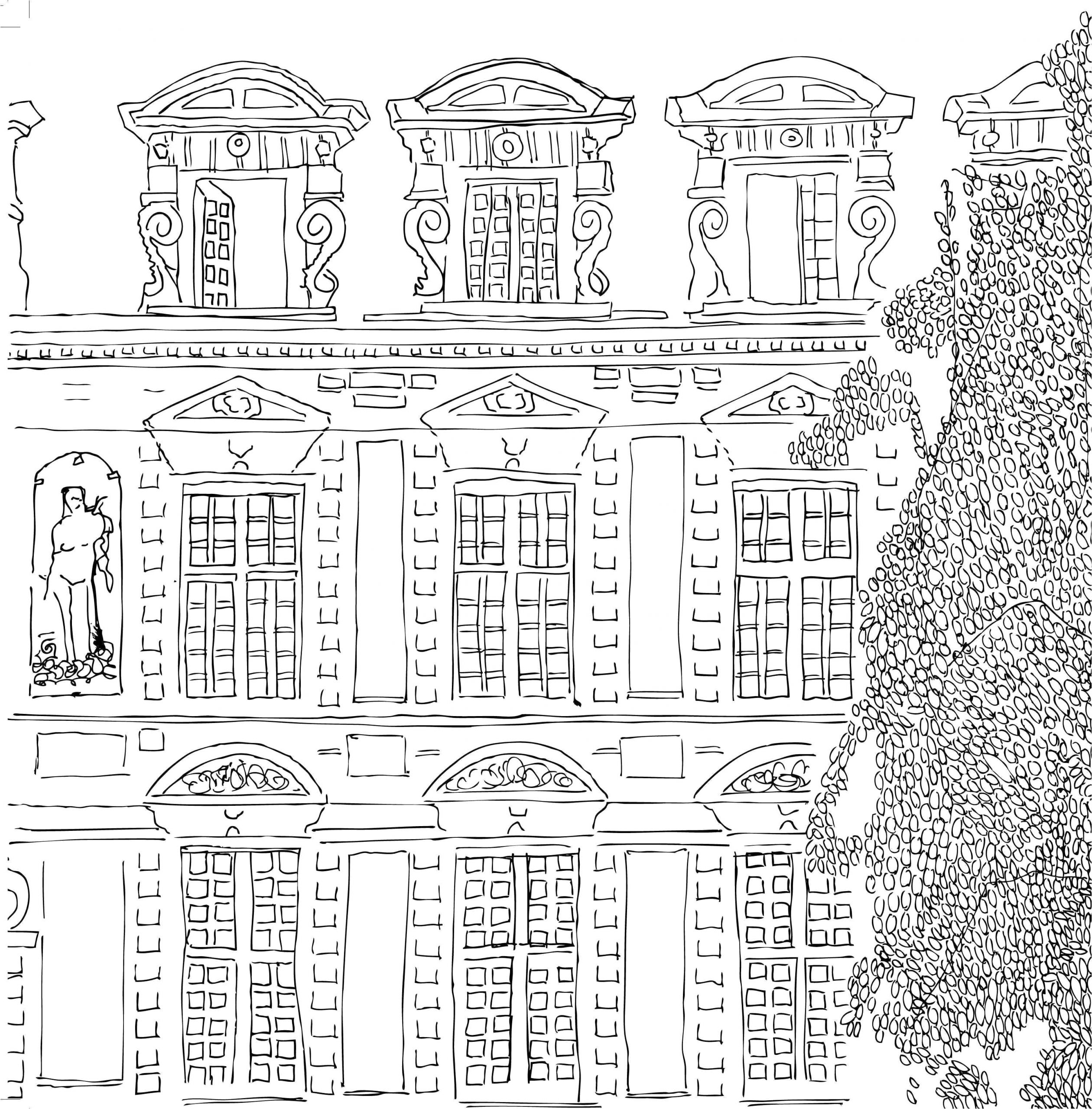 Coloriage De Nuages à Imprimer 14 Génial Coloriage Ville La Graphie