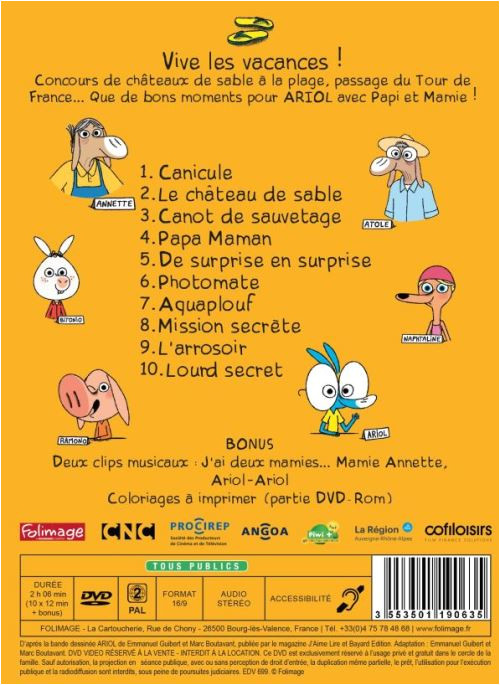 Coloriage De Papi Et Mamie Ariol Enfin Les Vacances Dvd