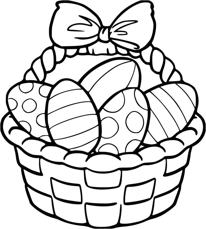 Coloriage De Paques Oeuf A Imprimer Panier Åufs De P¢ques