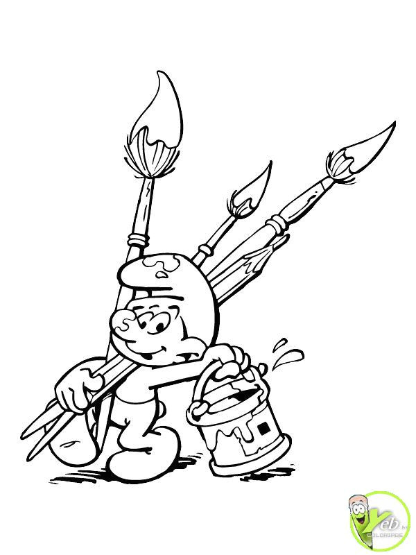 Coloriage De Peinture Gratuit Dessin De Coloriage Peintre à Imprimer Cp