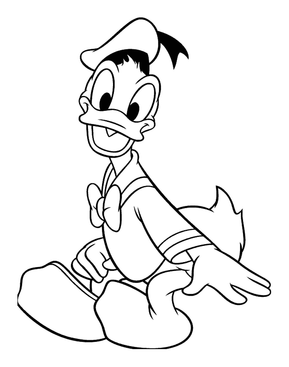 Coloriage De Personnage Disney Donald Disney Coloriage Donald Coloriages Pour Enfants