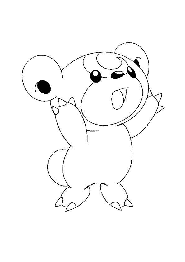 Coloriage De Pokemon Mignon Teddiursa Le Petit Pokémon Qui Aime Les Câlins à