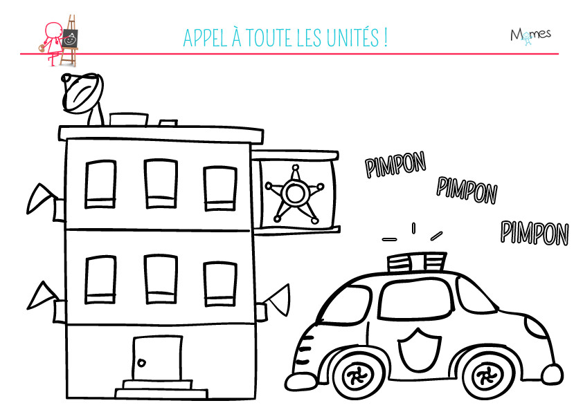 Coloriage De Police à Imprimer Coloriage La Police Momes