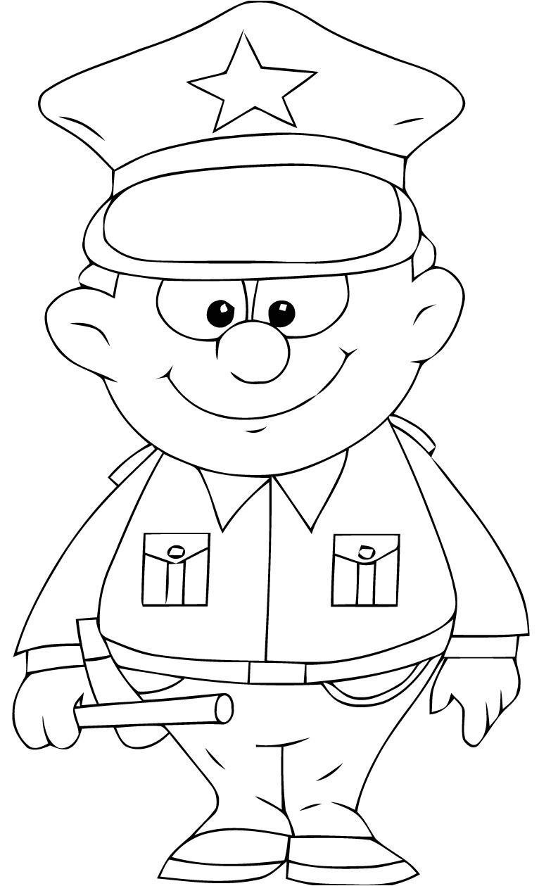 Coloriage De Police à Imprimer Coloriage Policier Dessin à Imprimer