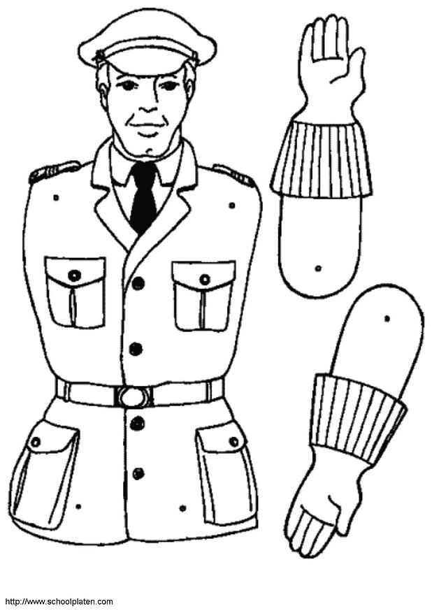 Coloriage De Police à Imprimer Coloriage Signe De Police Pour Diriger La Circulation