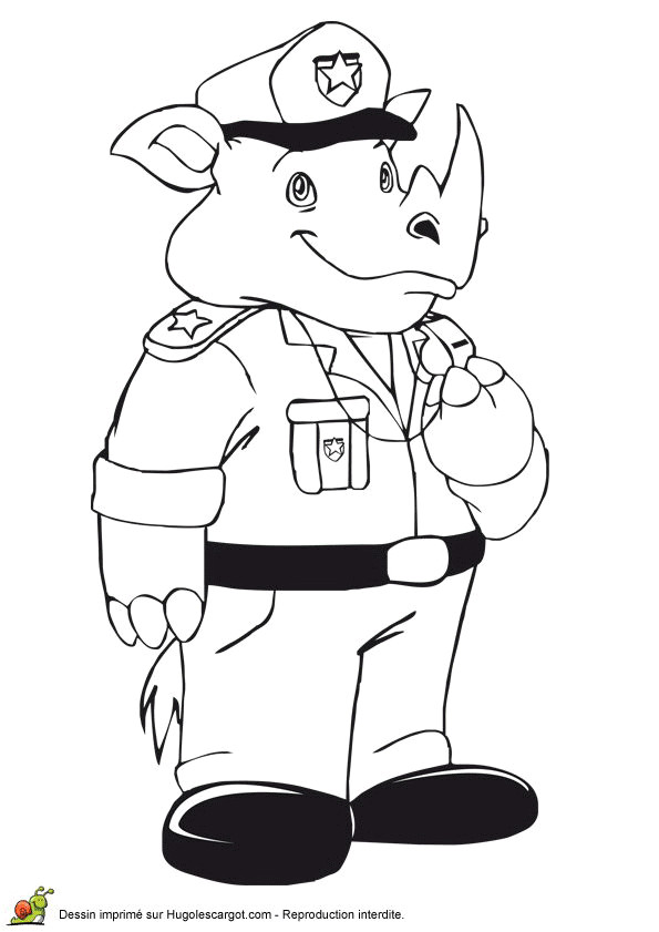 Coloriage De Police à Imprimer Dessins Gratuits à Colorier Coloriage Police à Imprimer