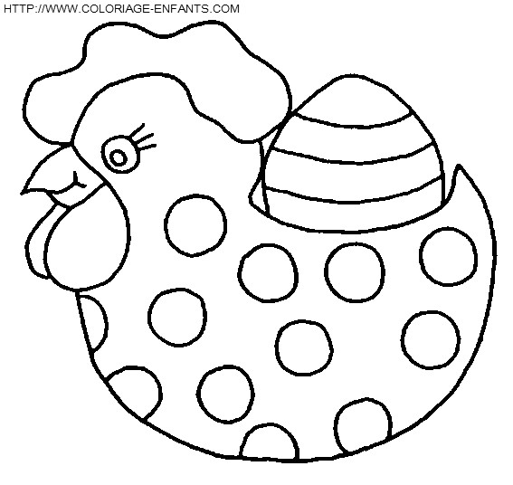 Coloriage De Poule De Paques A Imprimer Coloriage P¢ques Maternelle   Colorier Dessin   Imprimer