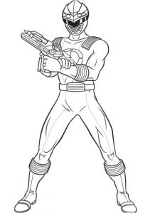 Coloriage De Power Rangers Ninja Steel Power Rangers Ninja Storm Show His Gun Coloring Page