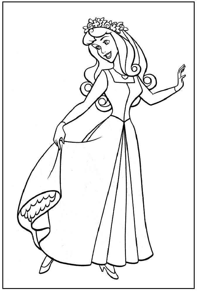 Coloriage De Princesse En Ligne Gratuit Dessin à Colorier Princesse Aurore En Ligne Gratuit