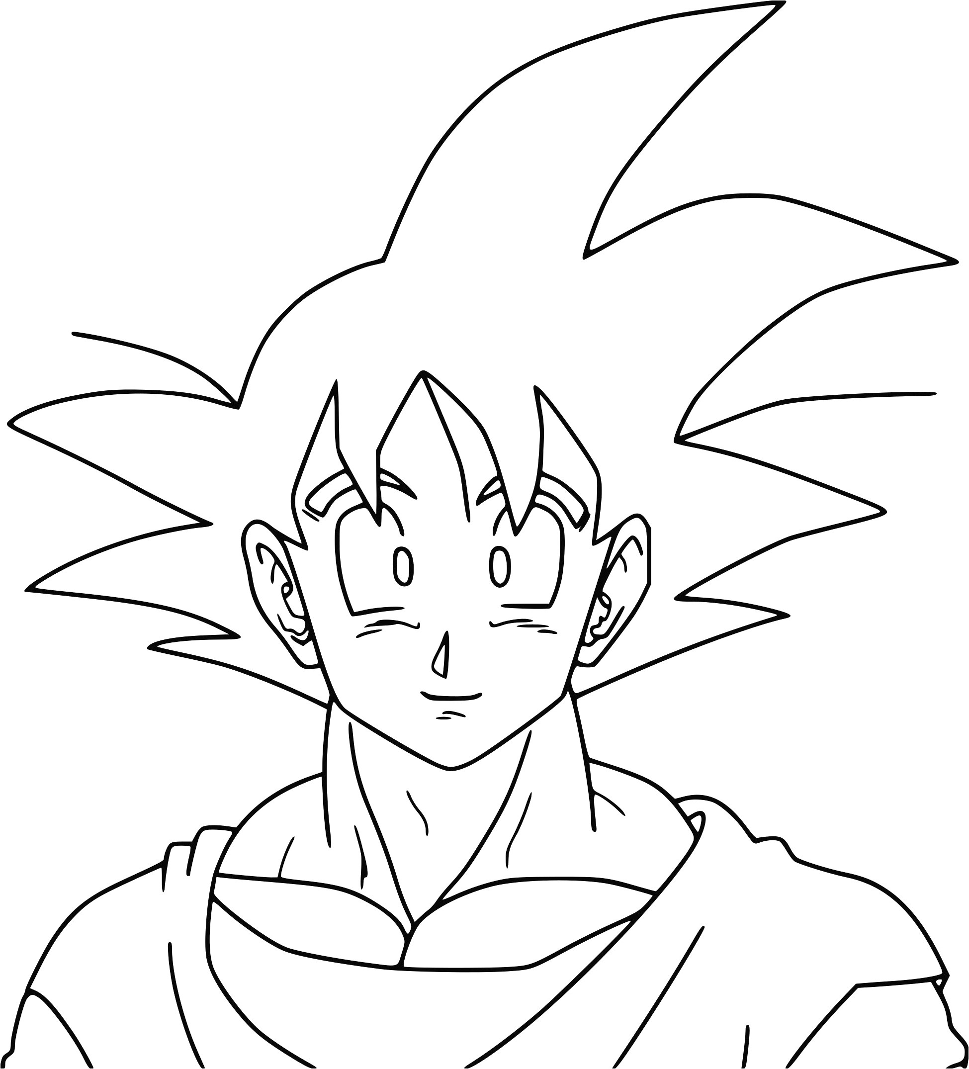 Coloriage De Sangoku Super Sayen Super Saiyan Dessin Facile Dragon Ball