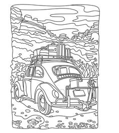 Coloriage De Scooter Des Mer En Noir & Blanc Transports