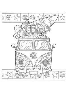 Coloriage De Scooter Des Mer En Noir & Blanc Transports