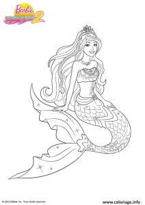 Coloriage De Sirène A Imprimer Gratuit Coloriage Barbie La Sirene 2 Dessin