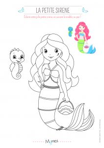 Coloriage De Sirène A Imprimer Gratuit Coloriage Petite Sirène Momes
