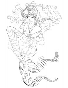 Coloriage De Sirène A Imprimer Gratuit Petite Sirène à Imprimer Et Colorier Pour Adulte